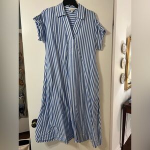 Crown & Ivy Blue and White Midi Dress